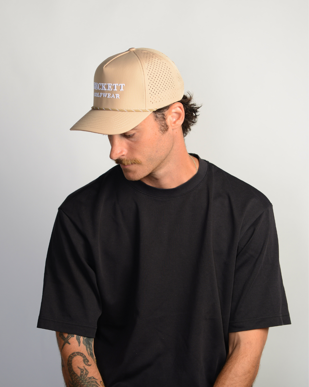 Course Cap - Tan/White