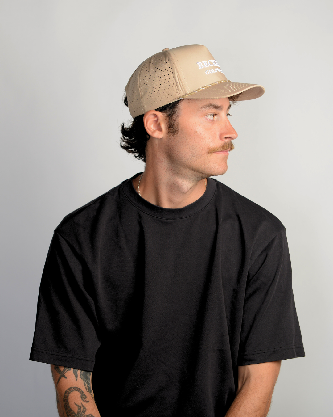 Course Cap - Tan/White